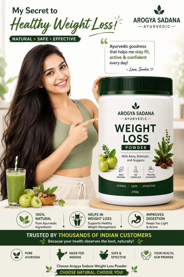AROGYASADHANA WEIGHT LOSS POWDER 30DAYS CHALLENGE